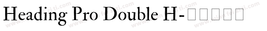 Heading Pro Double H字体转换